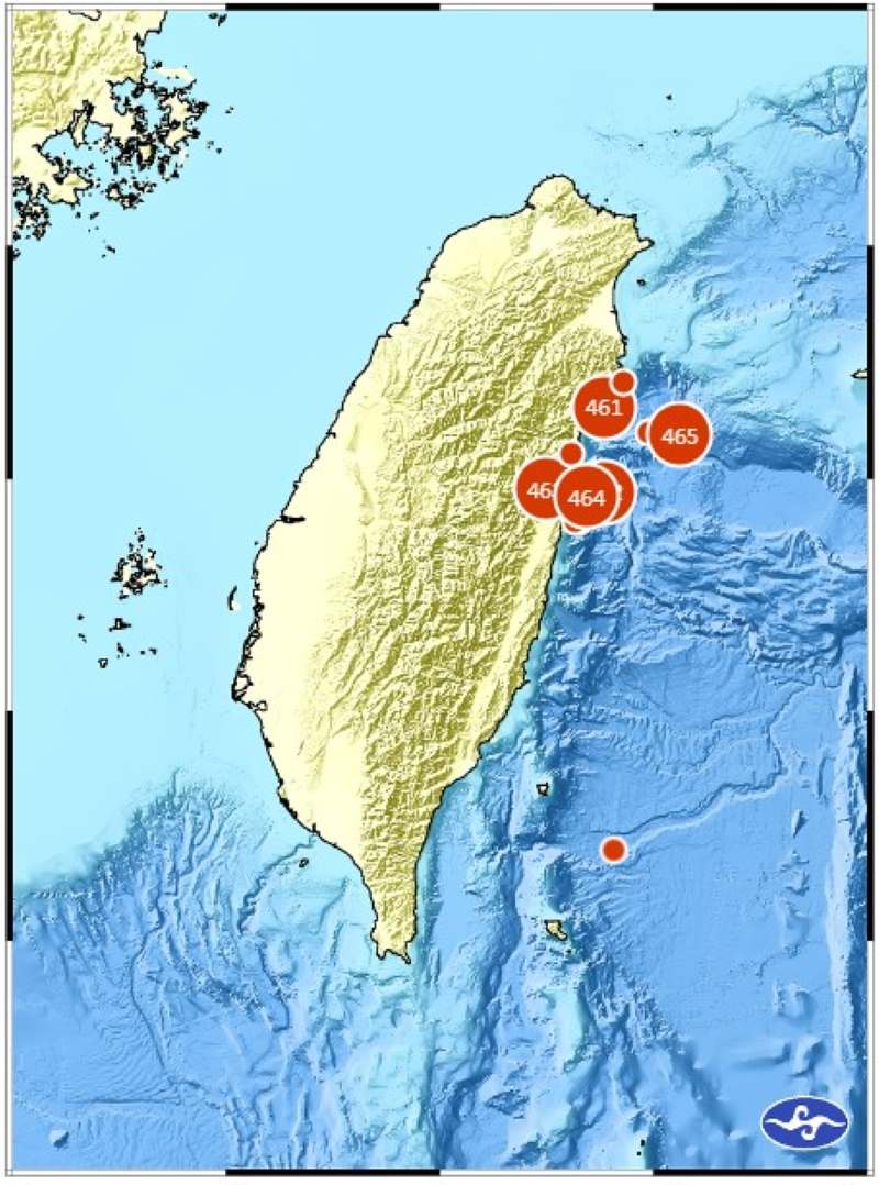 氣象署今(9/13)日發布地震報告