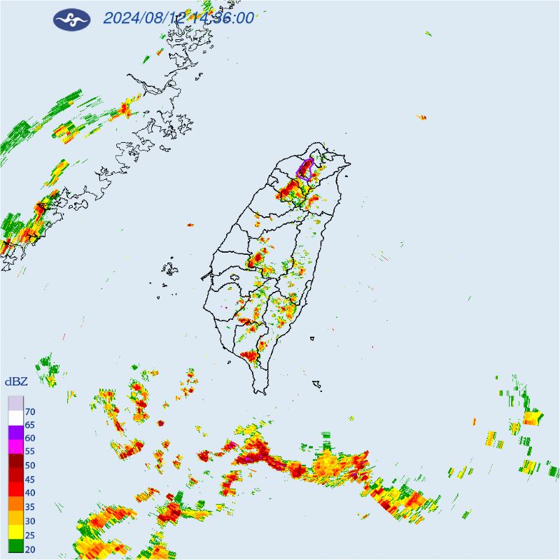 氣象署今(8/12)日發布大雷雨即時訊息