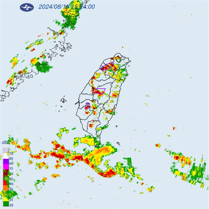 氣象署今(8/13)日發布大雷雨即時訊息