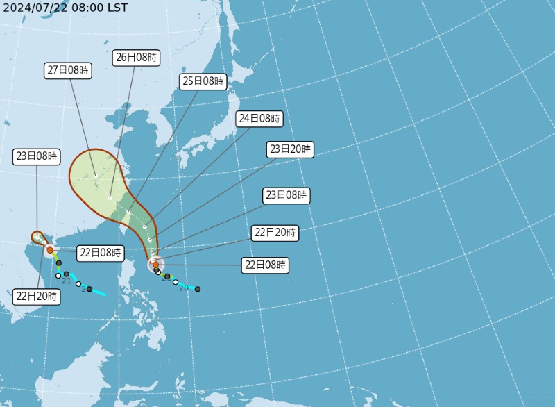 航港局更新凱米颱風海運航線停航資訊