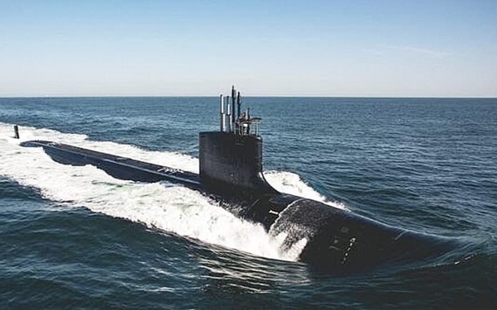 「維吉尼亞」級核潛艇。（美國海軍）