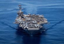 卡爾文森成為首艘能搭載F-35C戰機與CMV-22B旋翼機的航空母艦。圖／截圖自Navy.mil
