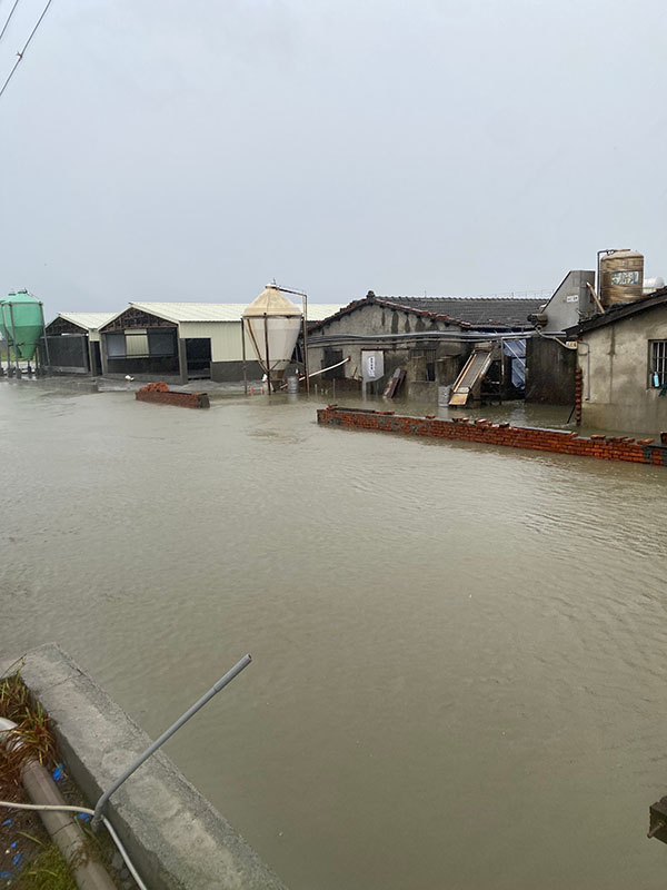 彰化縣大城、二林等西南角4鄉鎮嚴重淹水。圖／洪子超議員提供