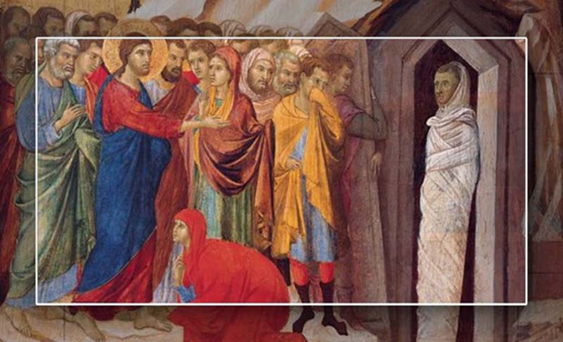 圖2/《拉撒路復活》‘The Raising of Lazarus’ 畫家: Duccio di Buoninsegna