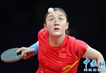 由孫穎莎、陳夢（見圖）、王曼昱組成的中國女子桌球隊在決賽中3-0戰勝日本隊，拿下亞運會女桌團體賽冠軍！（中通社）