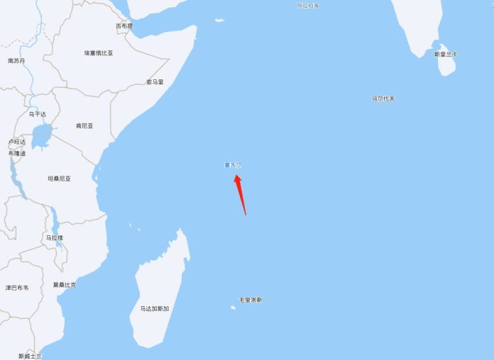 塞席爾是位於非洲東岸的印度洋小國，1976年脫離英國獨立。圖／引自百度地圖